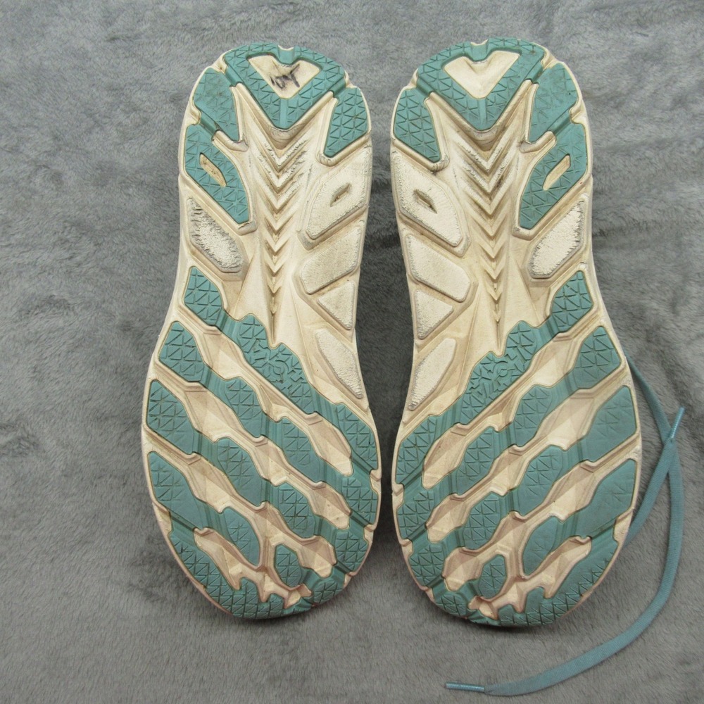 Hoka Running Shoes Women 9 B Aqua Clifton 8 Lightweight Comfort Lace-Up Athletic - Picture 14 of 16
